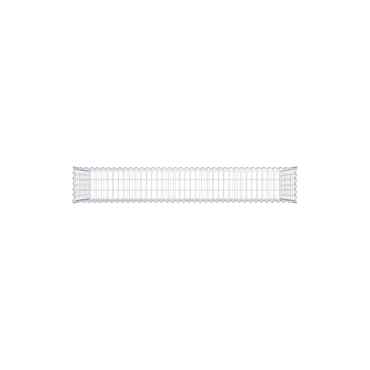 Schanskorf 200 cm x 100 cm x 30 cm (L x H x D), maaswijdte 5 cm x 10 cm, spiraalvormig