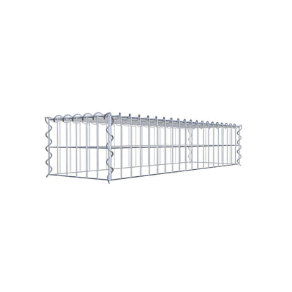 Opvokset gabion type 3 100 cm x 20 cm x 30 cm (L x H x D), maskestørrelse 5 cm x 10 cm, spiral