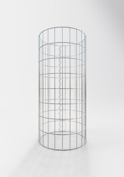 Colonne de gabion ronde 37 cm de diamètre, 80 cm de hauteur, maille 5 cm x 10 cm