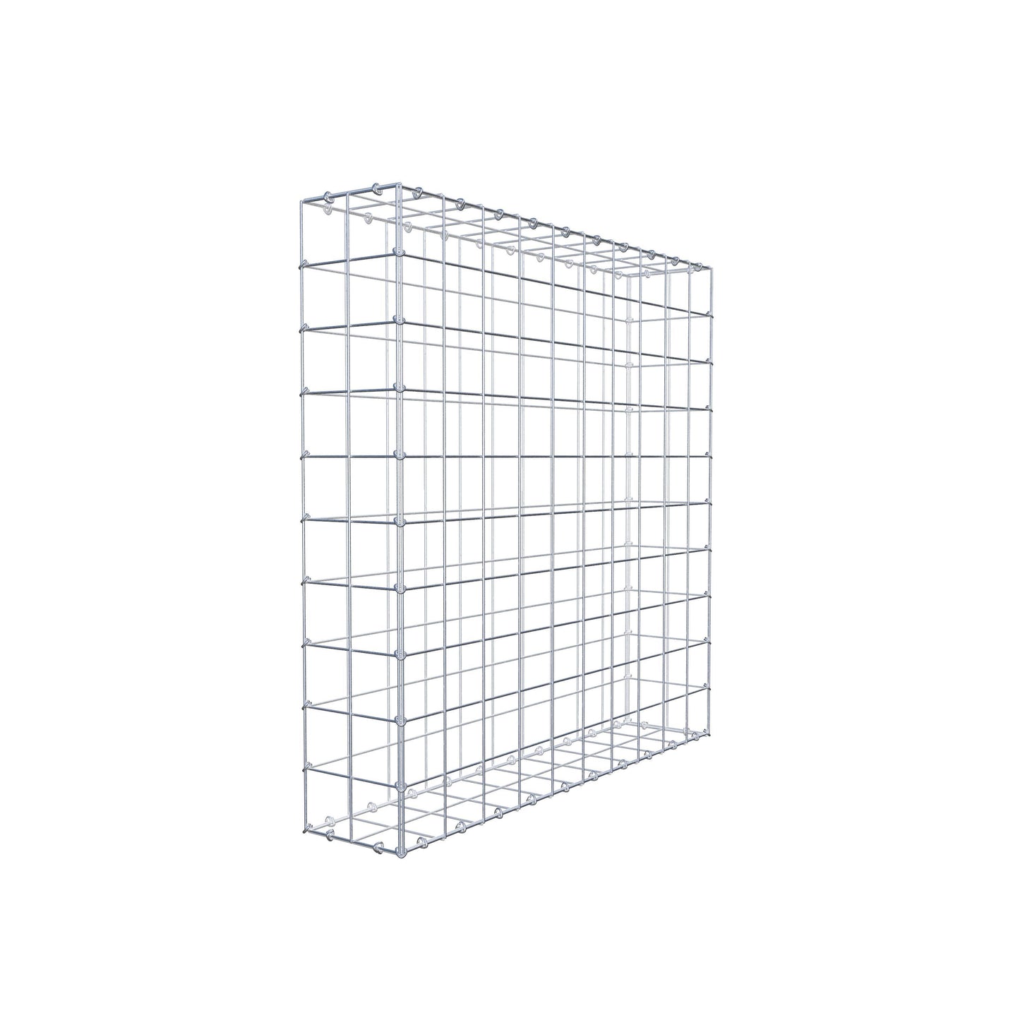 Gabião 100 cm x 100 cm x 20 cm (C x A x P), malhagem 10 cm x 10 cm, anel C