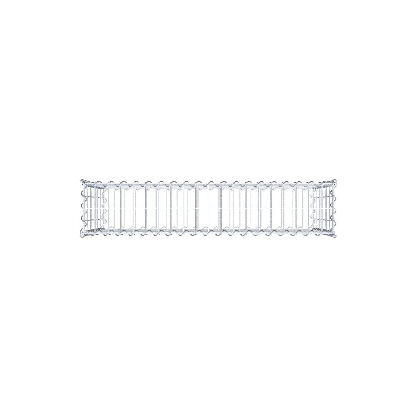 Set of 2 gabions 100 cm x 60 cm x 20 cm (L x H x D), mesh size 5 x 10 cm, spiral