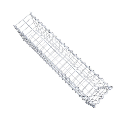 Gabion rapporté type 2 100 cm x 30 cm x 20 cm (L x H x P), mailles 5 cm x 10 cm, spirale