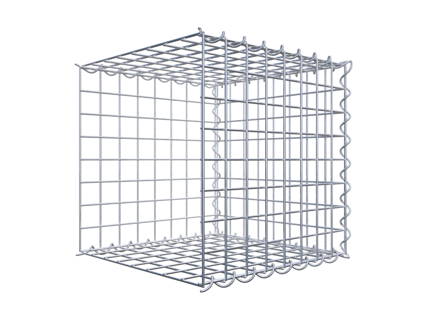Anbaugabione Typ 2 40 cm x 40 cm x 40 cm (L x H x T), Maschenweite 5 cm x 5 cm, Spirale