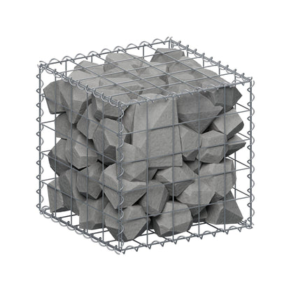 Gabione 50 cm x 50 cm x 50 cm (L x H x T), Maschenweite 10 cm x 10 cm, Spirale