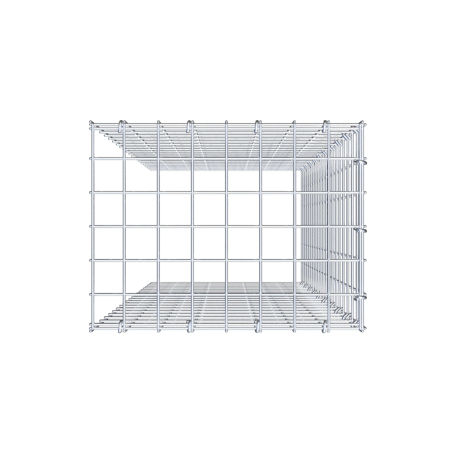 Opzetpaal type 4 100 cm x 40 cm x 30 cm (L x H x D), maaswijdte 5 cm x 5 cm, C-ring