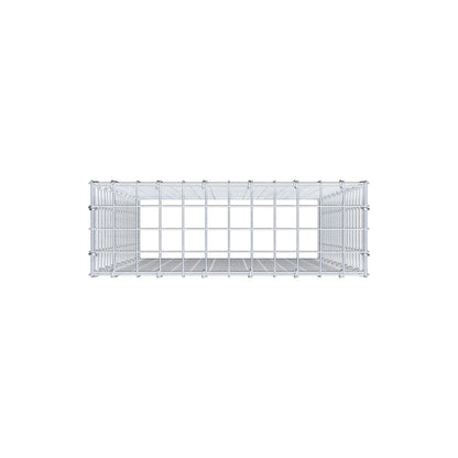 Monteret gabion type 3 100 cm x 60 cm x 20 cm (L x H x D), maskestørrelse 5 cm x 5 cm, C-ring
