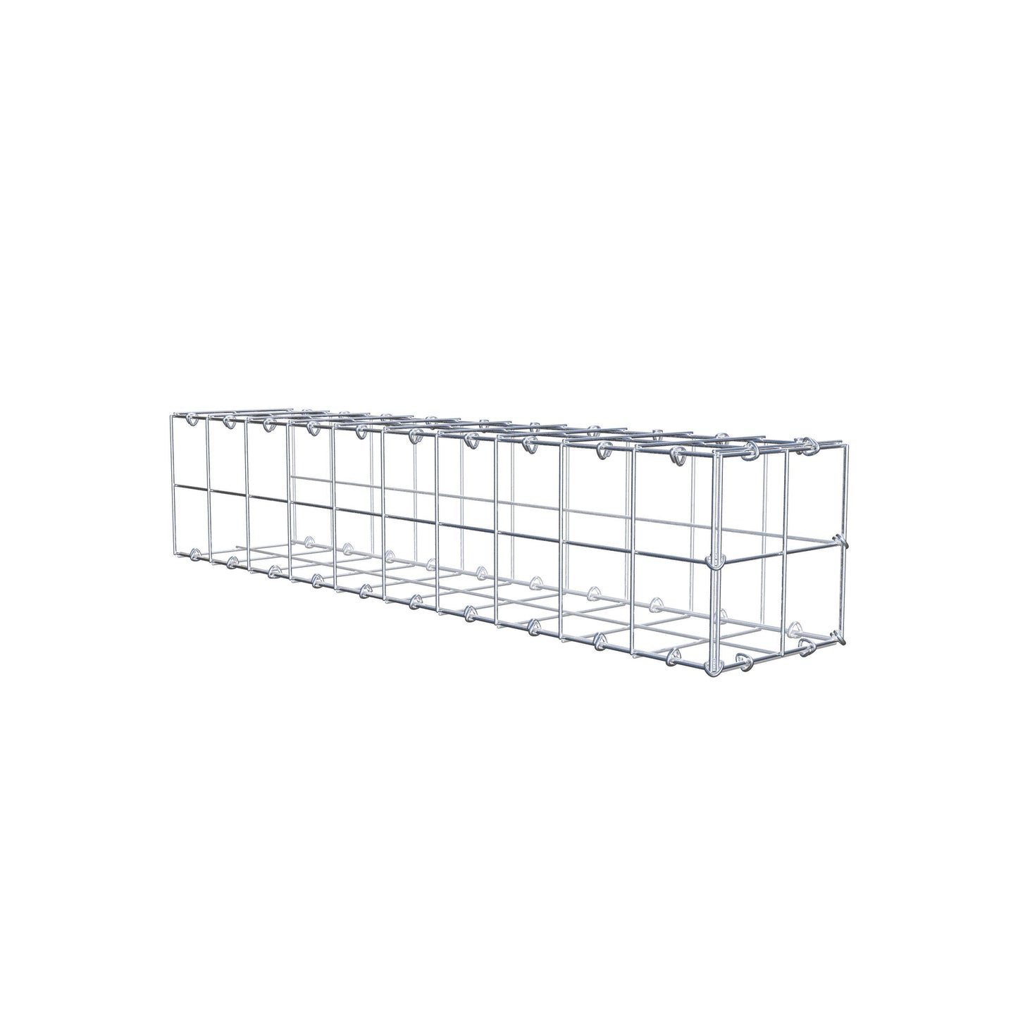 Bevestigbare schanskorf type 2 100 cm x 20 cm x 20 cm (L x H x D), maaswijdte 10 cm x 10 cm, C-ring