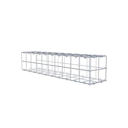 Bevestigbare schanskorf type 2 100 cm x 20 cm x 20 cm (L x H x D), maaswijdte 10 cm x 10 cm, C-ring
