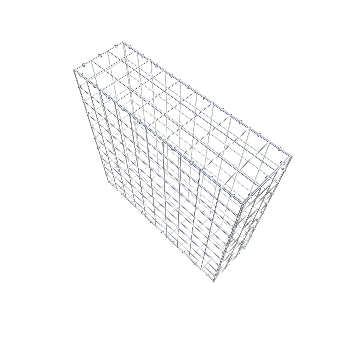Gabião 100 cm x 100 cm x 30 cm (C x A x P), malhagem 10 cm x 10 cm, anel C