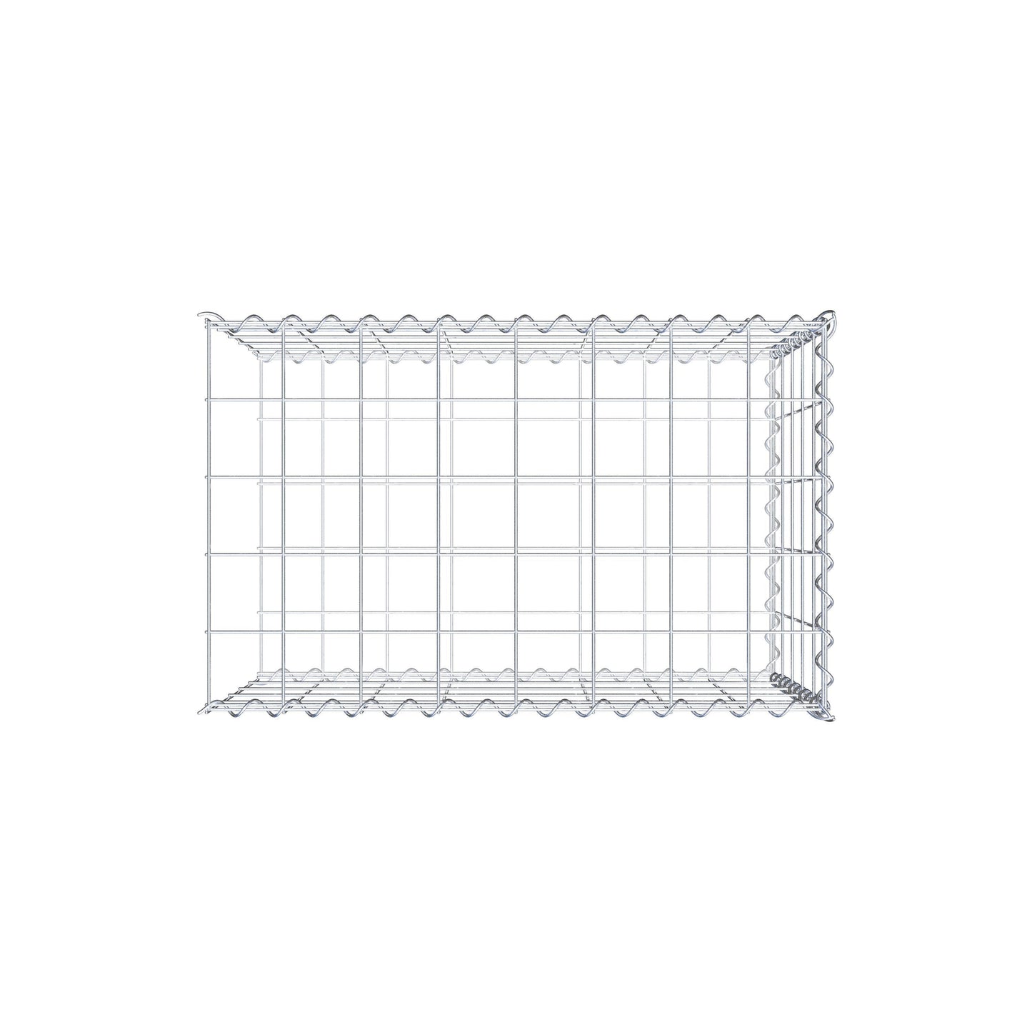 Opvokset gabion type 2 80 cm x 50 cm x 50 cm (L x H x D), maskestørrelse 10 cm x 10 cm, spiral