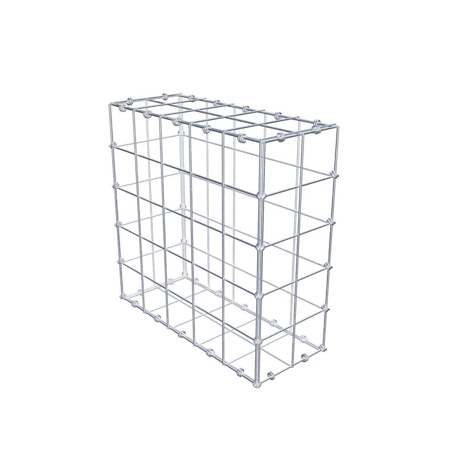 Gabione 50 cm x 50 cm x 20 cm (L x H x T), Maschenweite 10 x 10 cm, Spiralring