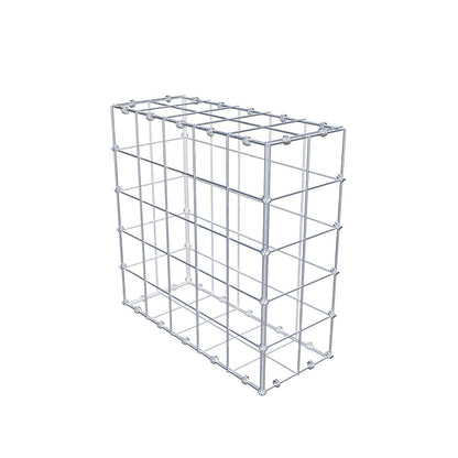 Gabione 50 cm x 50 cm x 20 cm (L x H x T), Maschenweite 10 x 10 cm, Spiralring