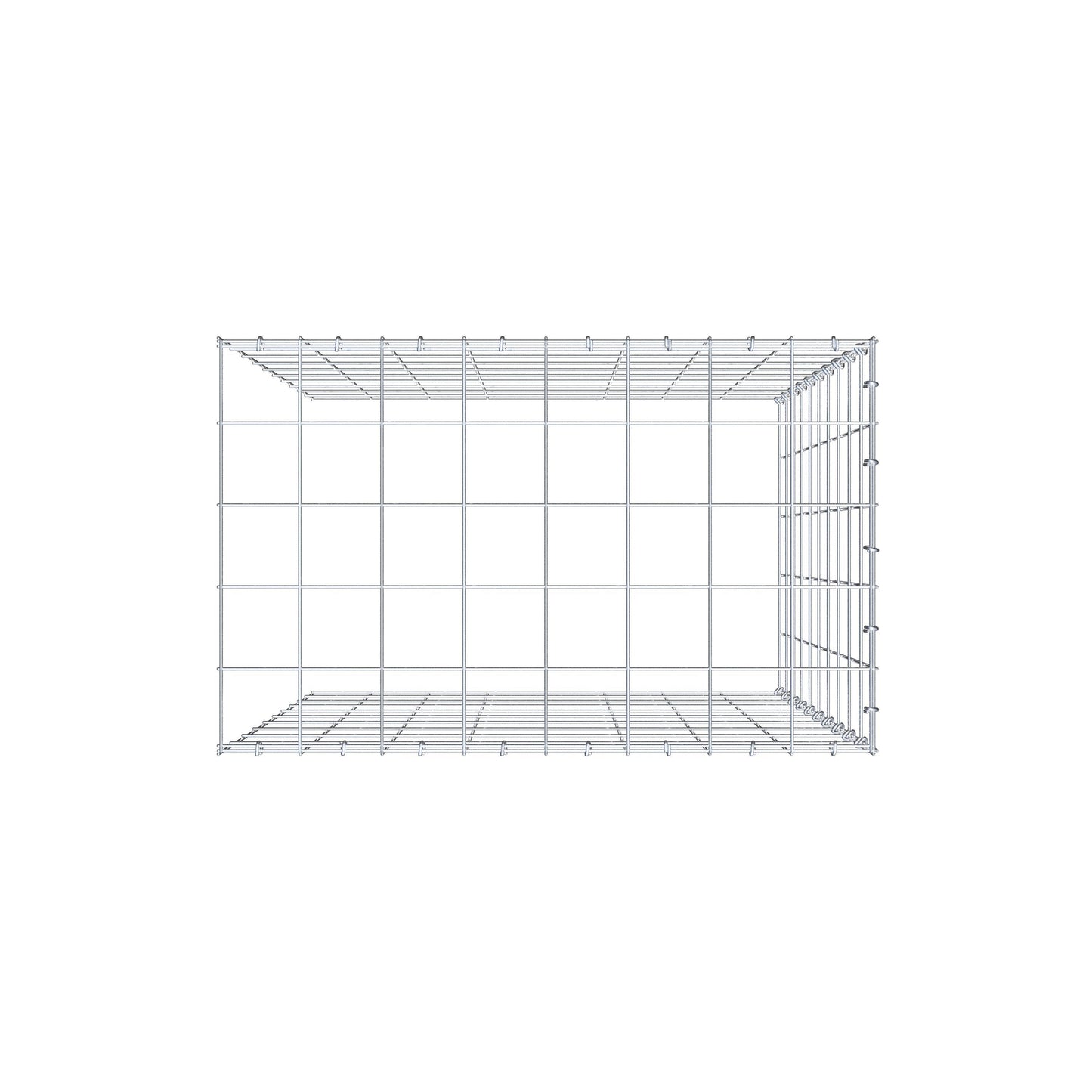 Gabião Tipo 4 100 cm x 80 cm x 50 cm (C x A x P), malhagem 10 cm x 10 cm, anel C