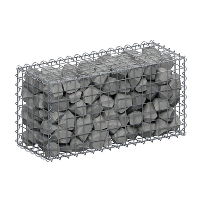 Gabion 80 cm x 40 cm x 30 cm (L x H x D), mesh size 5 cm x 5 cm, spiral