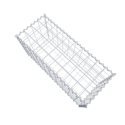 Gabione 100 cm x 50 cm x 40 cm (L x H x T), Maschenweite 10 cm x 10 cm, Spirale