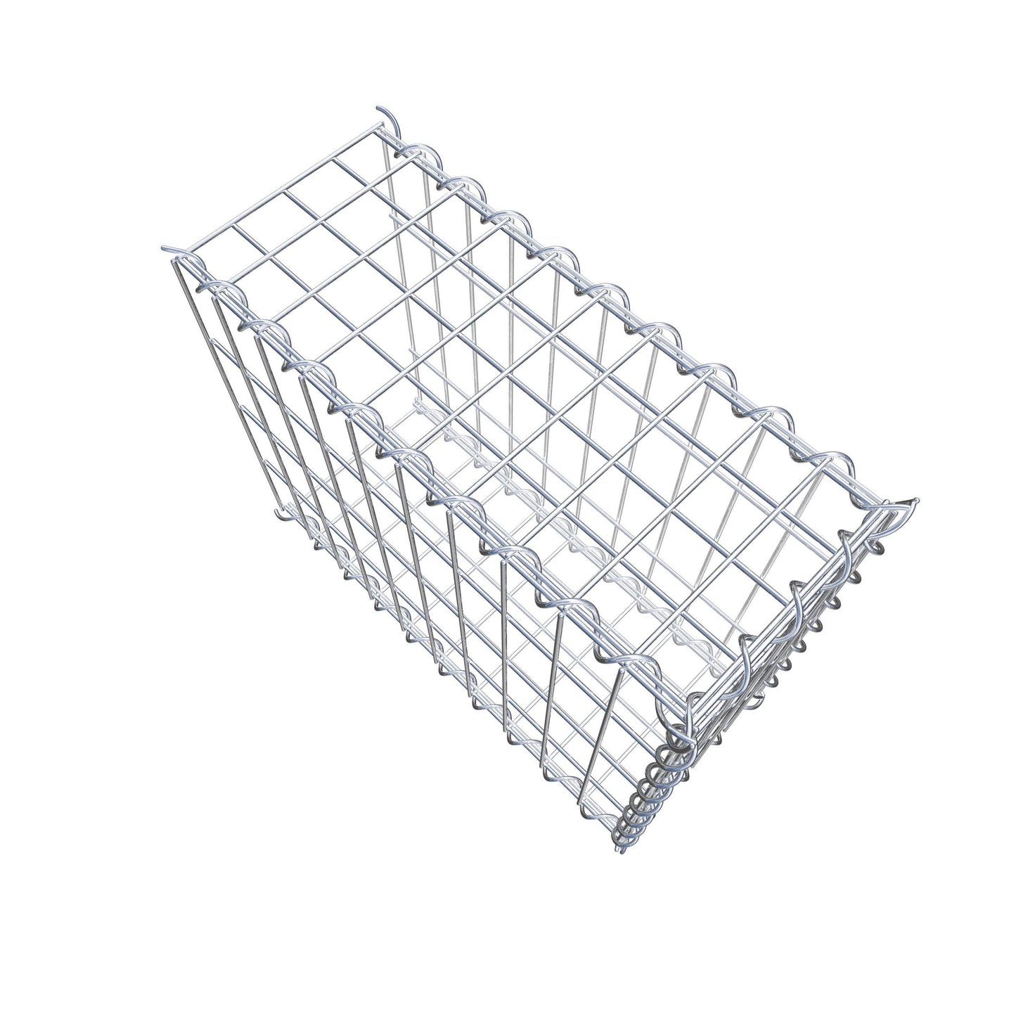 Opvokset gabion type 2 50 cm x 40 cm x 20 cm (L x H x D), maskestørrelse 5 cm x 10 cm, spiral
