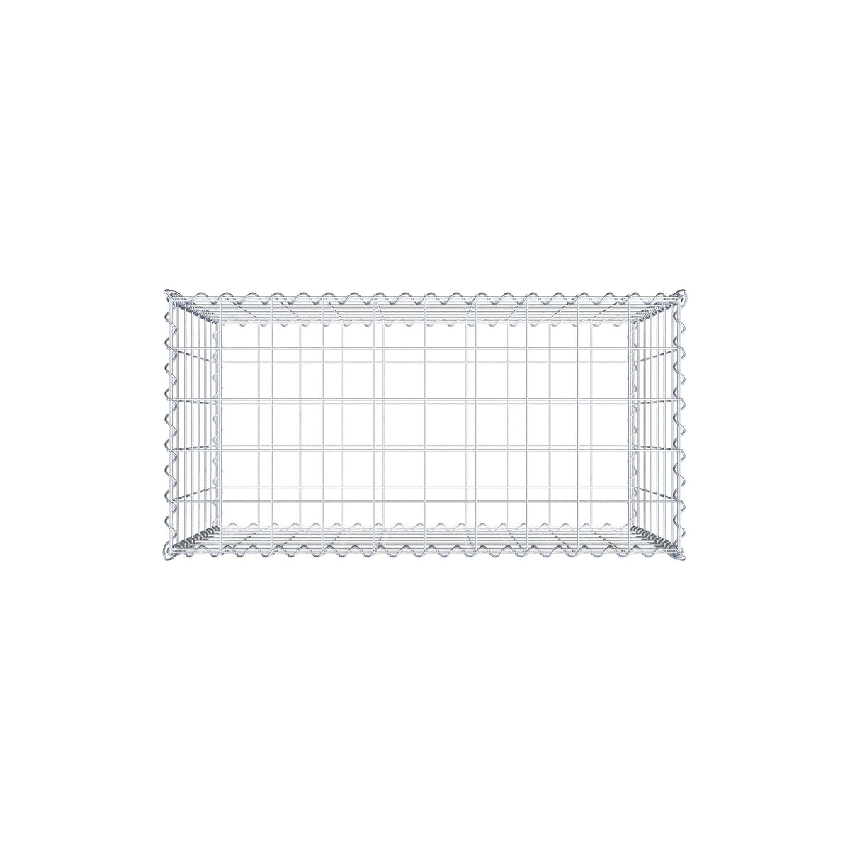 Gabbione 100 cm x 70 cm x 50 cm (L x H x P), maglia 10 cm x 10 cm, spirale
