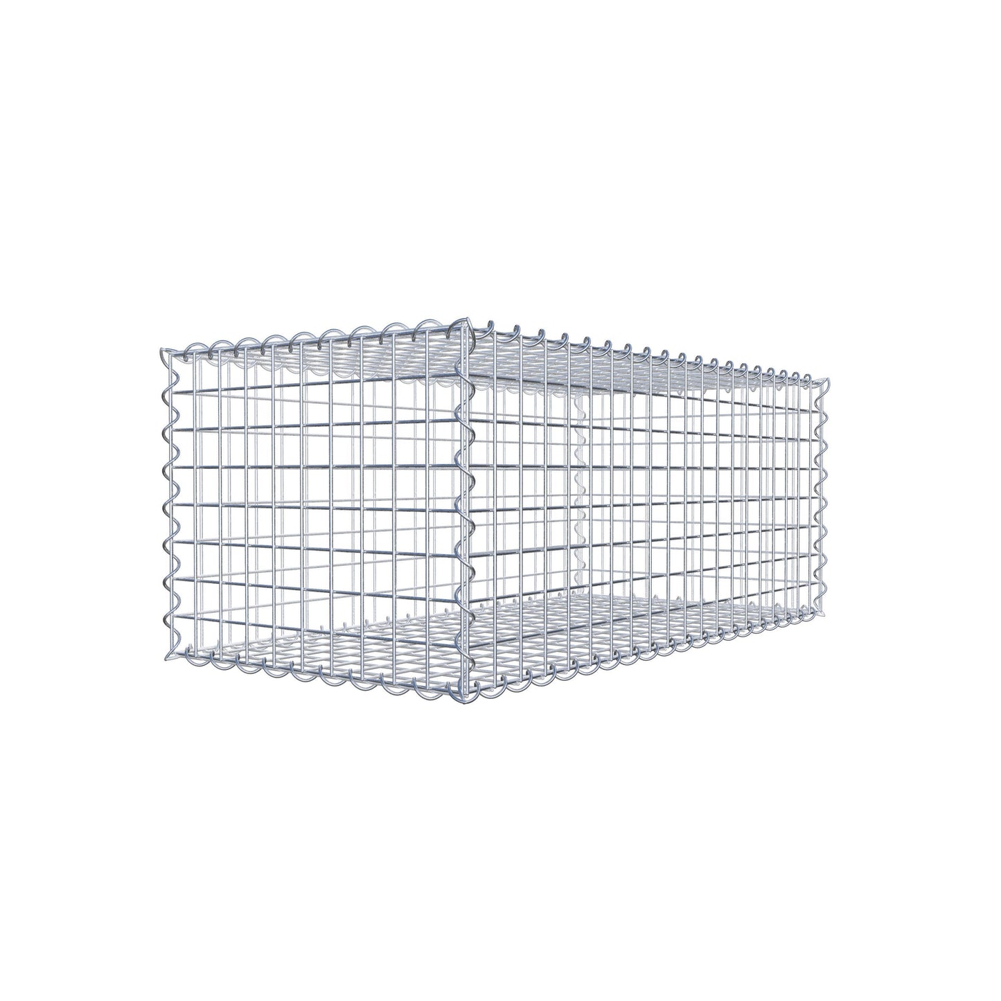 Gabbione 100 cm x 40 cm x 50 cm (L x H x P), maglia 5 cm x 5 cm, spirale