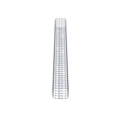 Coluna de gabião quadrada galvanizada a quente, 22 cm x 22 cm, 200 cm de altura, malha 5 cm x 5 cm