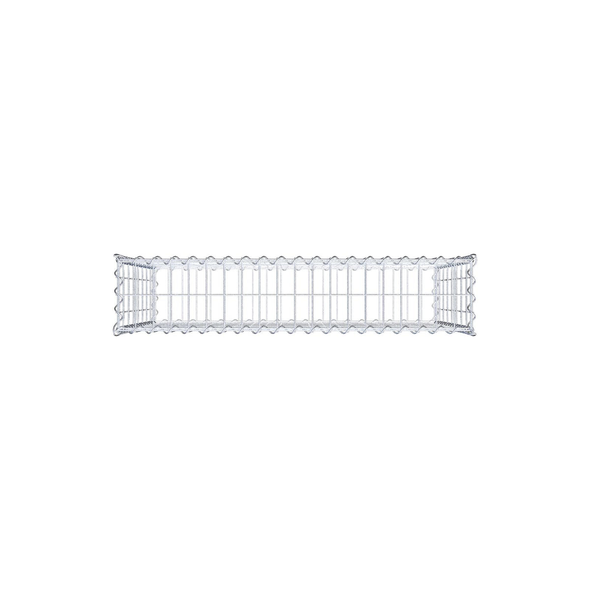 Gabbione 100 cm x 80 cm x 20 cm (L x H x P), maglia 5 cm x 10 cm, spirale