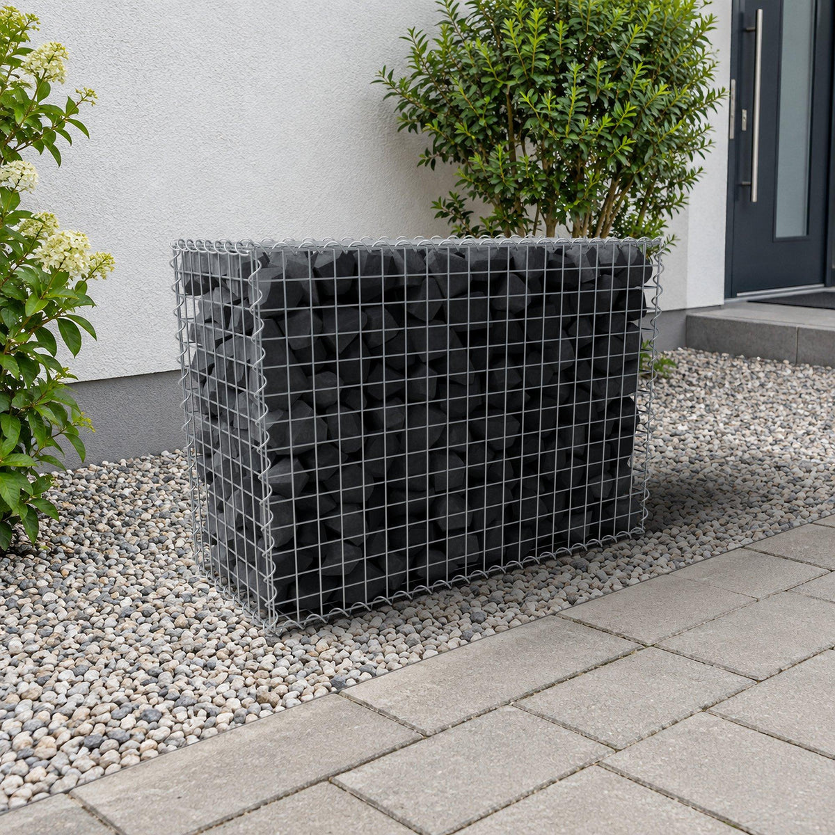 Gabião 100 cm x 70 cm x 40 cm (C x A x P), malhagem 5 cm x 5 cm, espiral