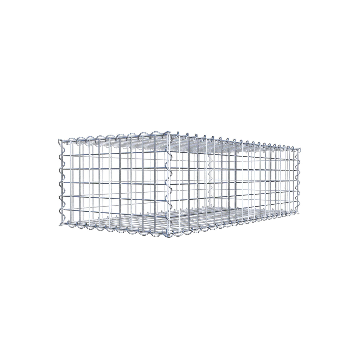 Gabion 100 cm x 30 cm x 50 cm (L x H x D), maskstorlek 5 cm x 5 cm, spiral