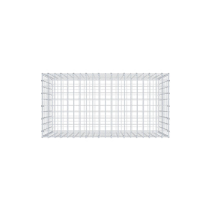 Gabion 100 cm x 60 cm x 50 cm (L x H x D), maskestørrelse 5 cm x 10 cm, C-ring