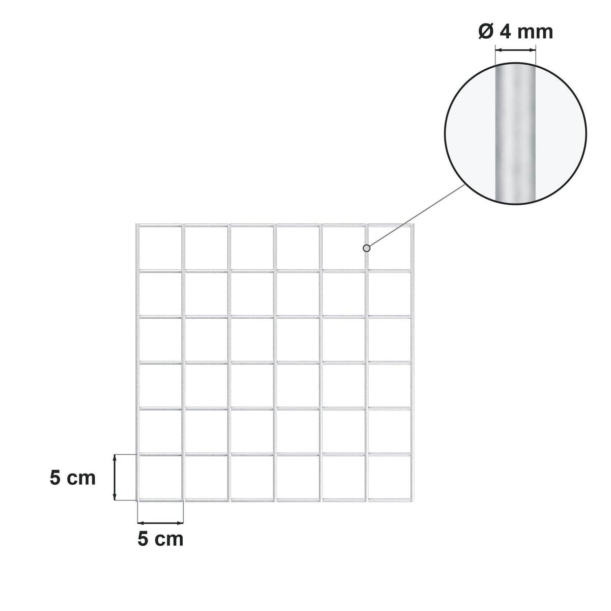 Gabião 100 cm x 60 cm x 20 cm (C x A x P), malhagem 5 cm x 5 cm, espiral