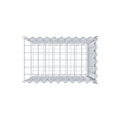 Gabion rapporté type 2 50 cm x 50 cm x 30 cm (L x H x P), mailles 5 cm x 5 cm, spirale