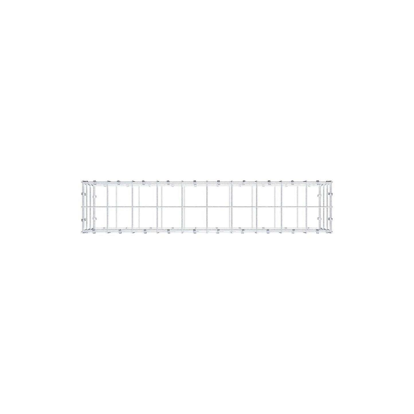 Gabione 100 cm x 30 cm x 20 cm (L x H x T), Maschenweite 10 x 10 cm, Spiralring