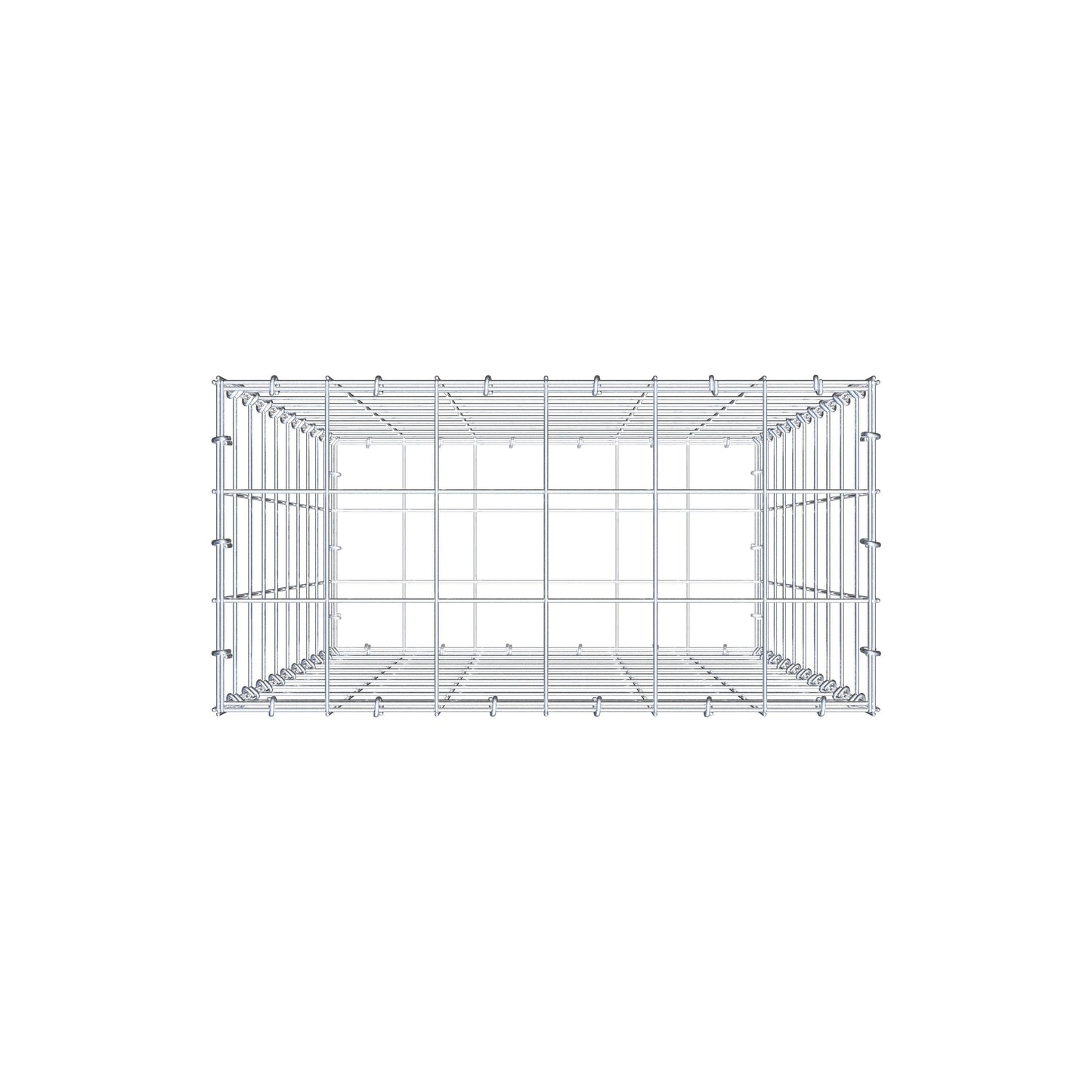 Gabione 100 cm x 60 cm x 30 cm (L x H x T), Maschenweite 10 cm x 10 cm, C-Ring