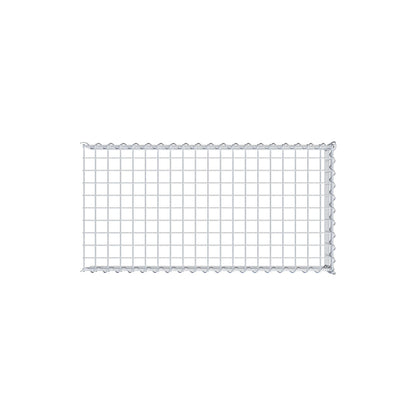 Gabion rapporté type 4 100 cm x 20 cm x 50 cm (L x H x P), mailles 5 cm x 5 cm, spirale