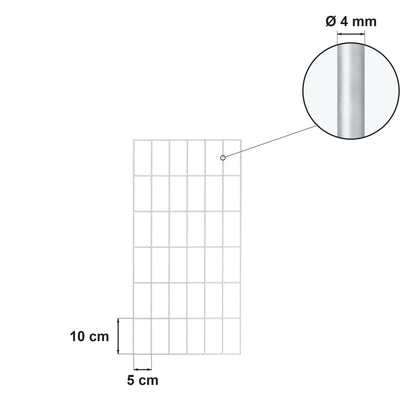 Gabbione 100 cm x 80 cm x 20 cm (L x H x P), maglia 5 cm x 10 cm, spirale