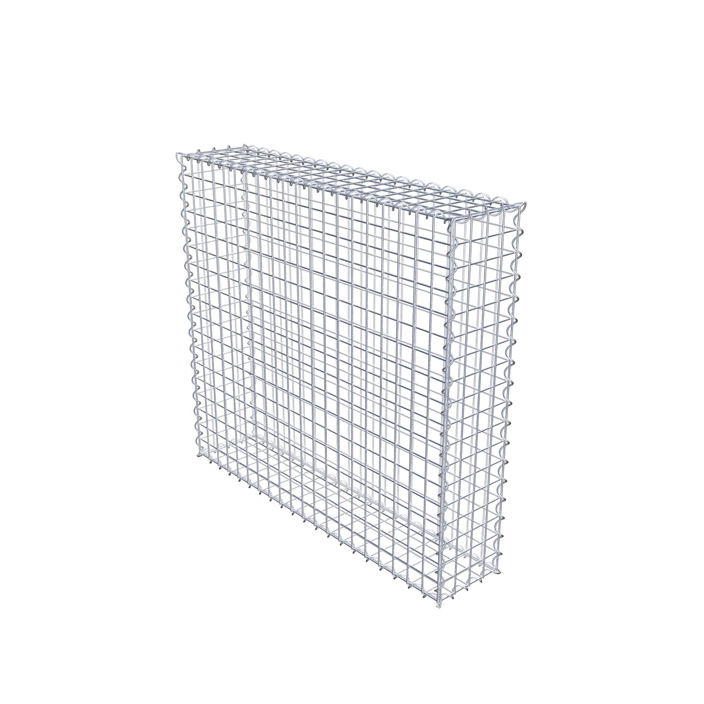 Gabião 100 cm x 90 cm x 20 cm (C x A x P), malhagem 5 cm x 5 cm, espiral