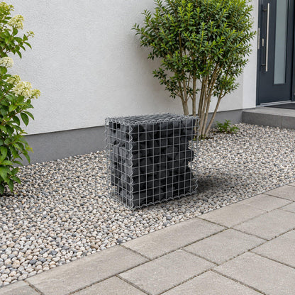 Gabione 50 cm x 50 cm x 30 cm (L x H x T), Maschenweite 5 cm x 5 cm, Spirale