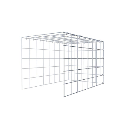 Mounted gabion type 4 80 cm x 50 cm x 50 cm (L x H x D), mesh size 10 cm x 10 cm, C-ring
