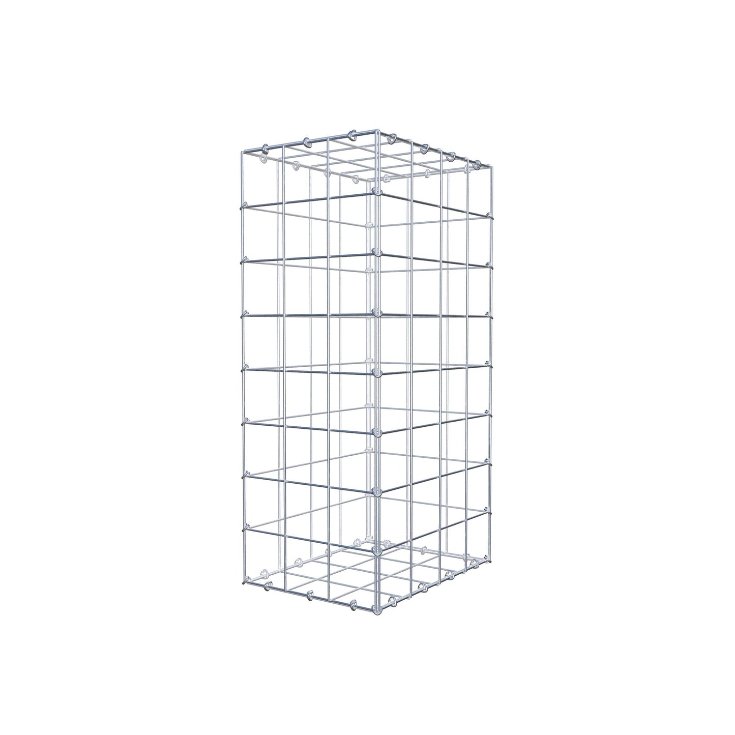 Gabione 80 cm x 40 cm x 30 cm (L x H x T), Maschenweite 10 cm x 10 cm, C-Ring