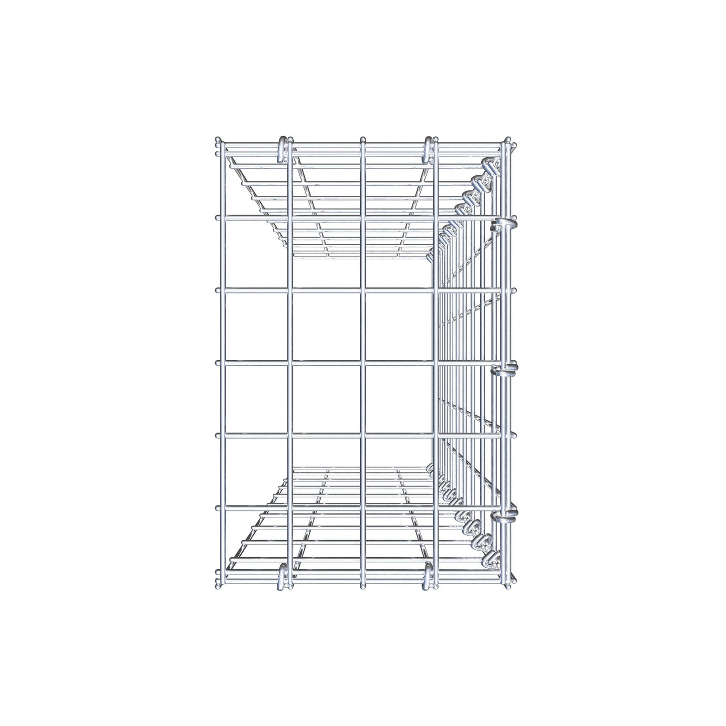 Bevestigbare schanskorf type 4 100 cm x 20 cm x 30 cm (L x H x D), maaswijdte 5 cm x 10 cm, C-ring
