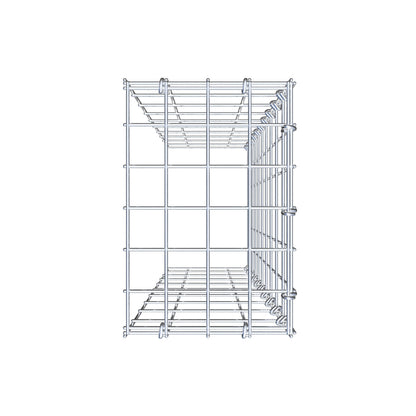 Bevestigbare schanskorf type 4 100 cm x 20 cm x 30 cm (L x H x D), maaswijdte 5 cm x 10 cm, C-ring