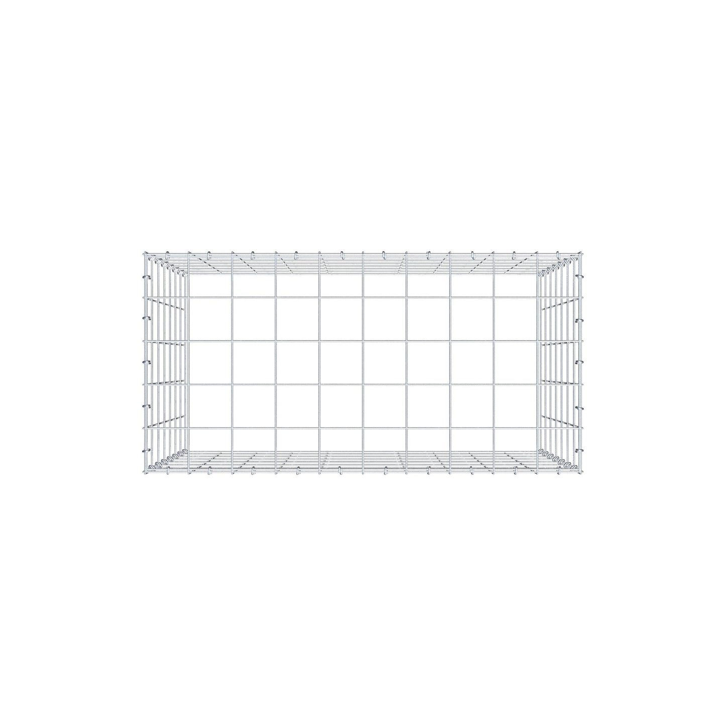 Anbaugabione Typ 3 100 cm x 70 cm x 50 cm (L x H x T), Maschenweite 10 cm x 10 cm, C-Ring