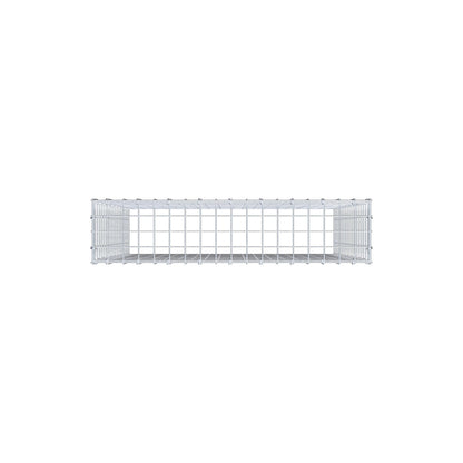 Monteret gabion type 3 100 cm x 90 cm x 20 cm (L x H x D), maskestørrelse 5 cm x 5 cm, C-ring