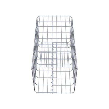 Gabionpelare, kantig 42 cm x 42 cm, 80 cm hög, MW 5 cm x 10 cm