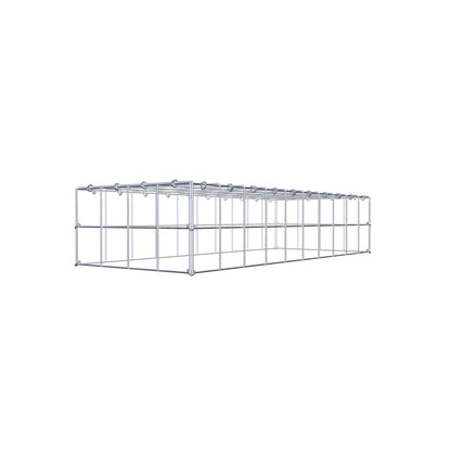 Typ 3 påbyggnadsgabion 100 cm x 20 cm x 40 cm (L x H x D), maskstorlek 10 cm x 10 cm, C-ring
