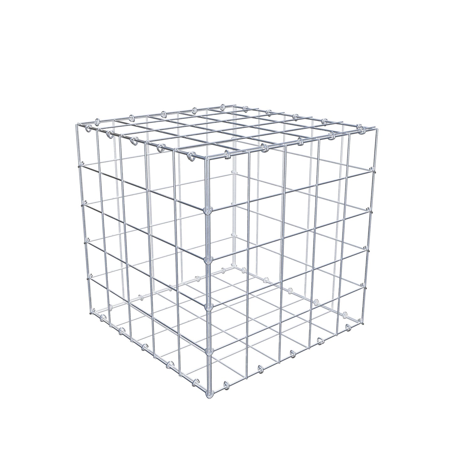 Gabion 50 cm x 50 cm x 50 cm (L x H x D), maskestørrelse 10 cm x 10 cm, C-ring