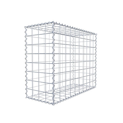 Schanskorf 100 cm x 80 cm x 40 cm (L x H x D), maaswijdte 10 cm x 10 cm, spiraalvormig