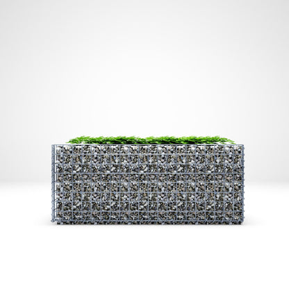 Högbädd, fyrkantig 100 cm x 40 cm x 40 cm (L x H x D), maskstorlek 5 x 5 cm, väggtjocklek 10 cm