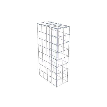 Mounted gabion type 4 80 cm x 40 cm x 20 cm (L x H x D), mesh size 10 cm x 10 cm, C-ring