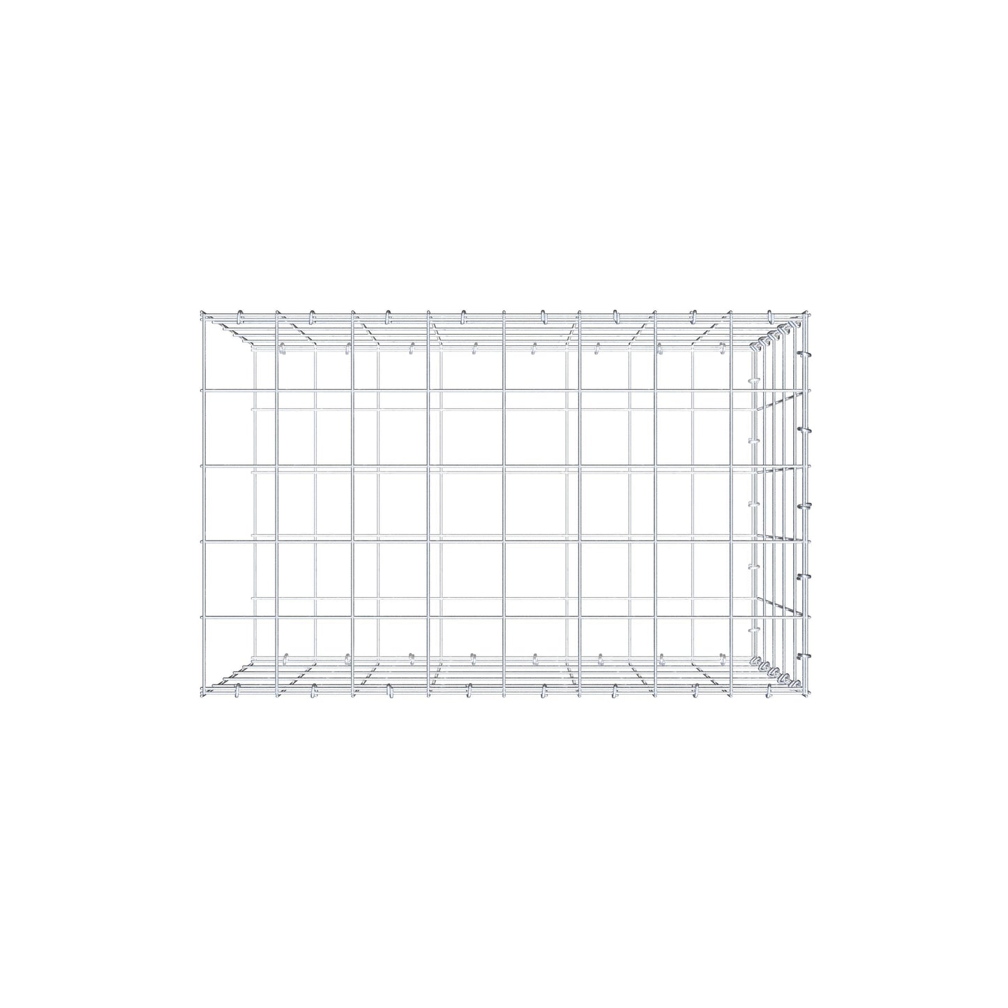 Pila adicional tipo 2 80 cm x 50 cm x 50 cm (L x A x P), malla 10 cm x 10 cm, anillo en C