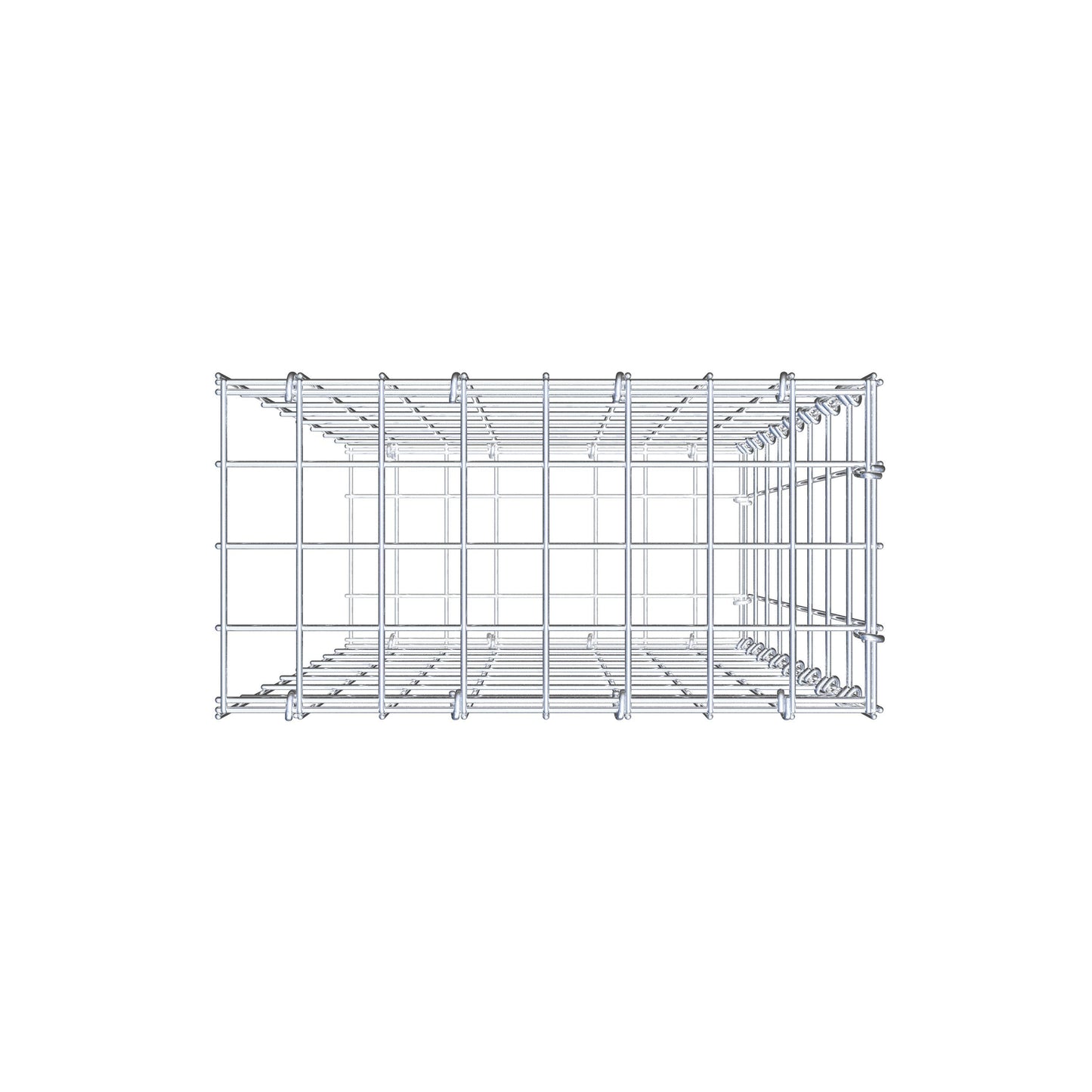 Anbaugabione Typ 2 80 cm x 40 cm x 20 cm, Maschenweite 5 cm x 10 cm, C-Ring