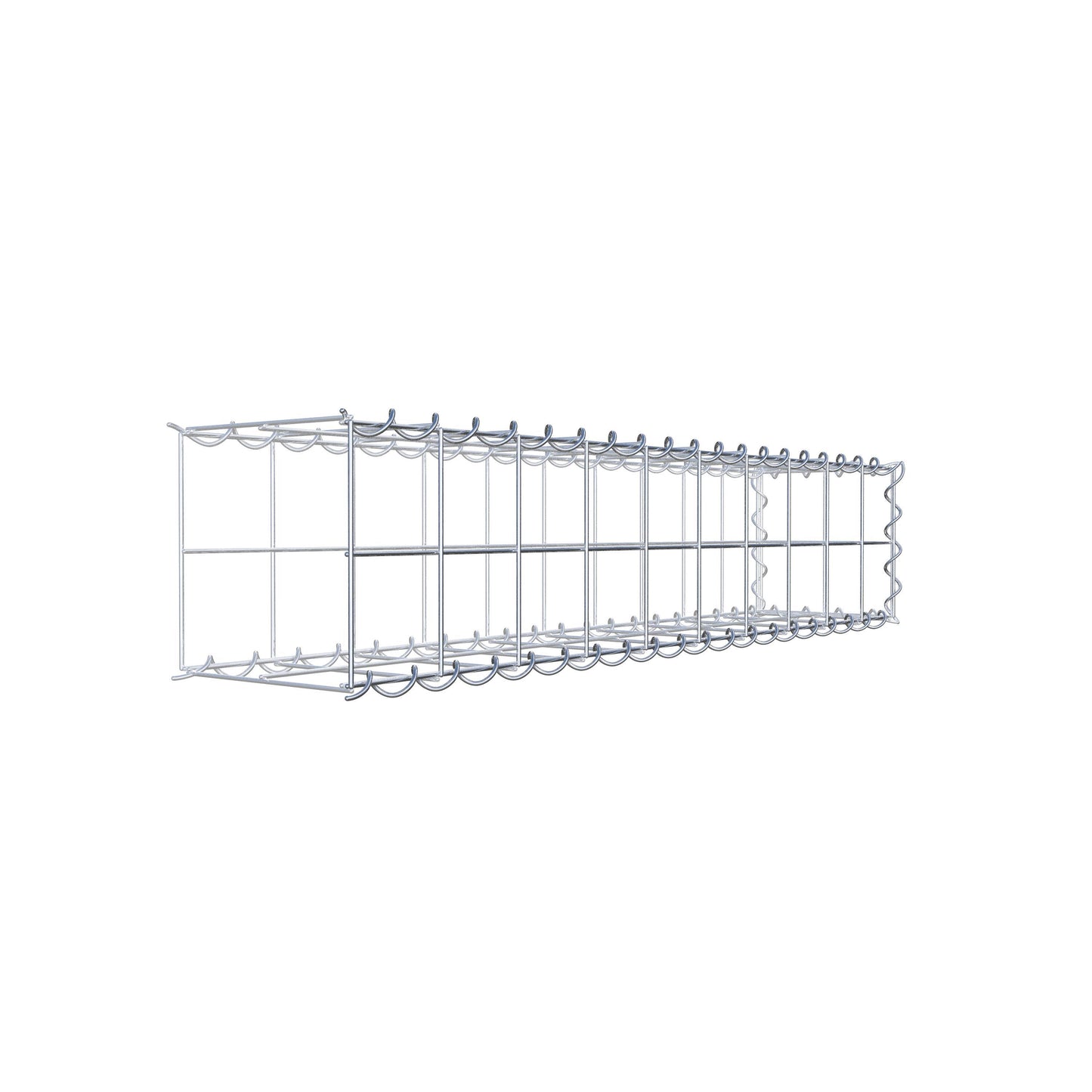 Add-on schanskorf type 2 100 cm x 20 cm x 20 cm (L x H x D), maaswijdte 10 cm x 10 cm, spiraal